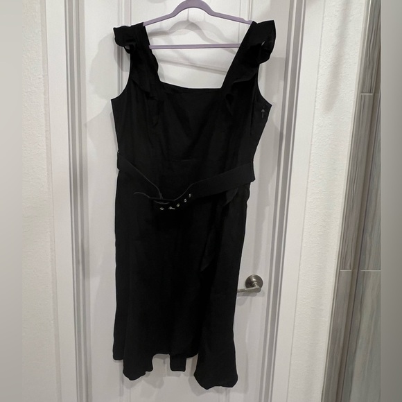 NWT frill midi little black dress. - Picture 6 of 7